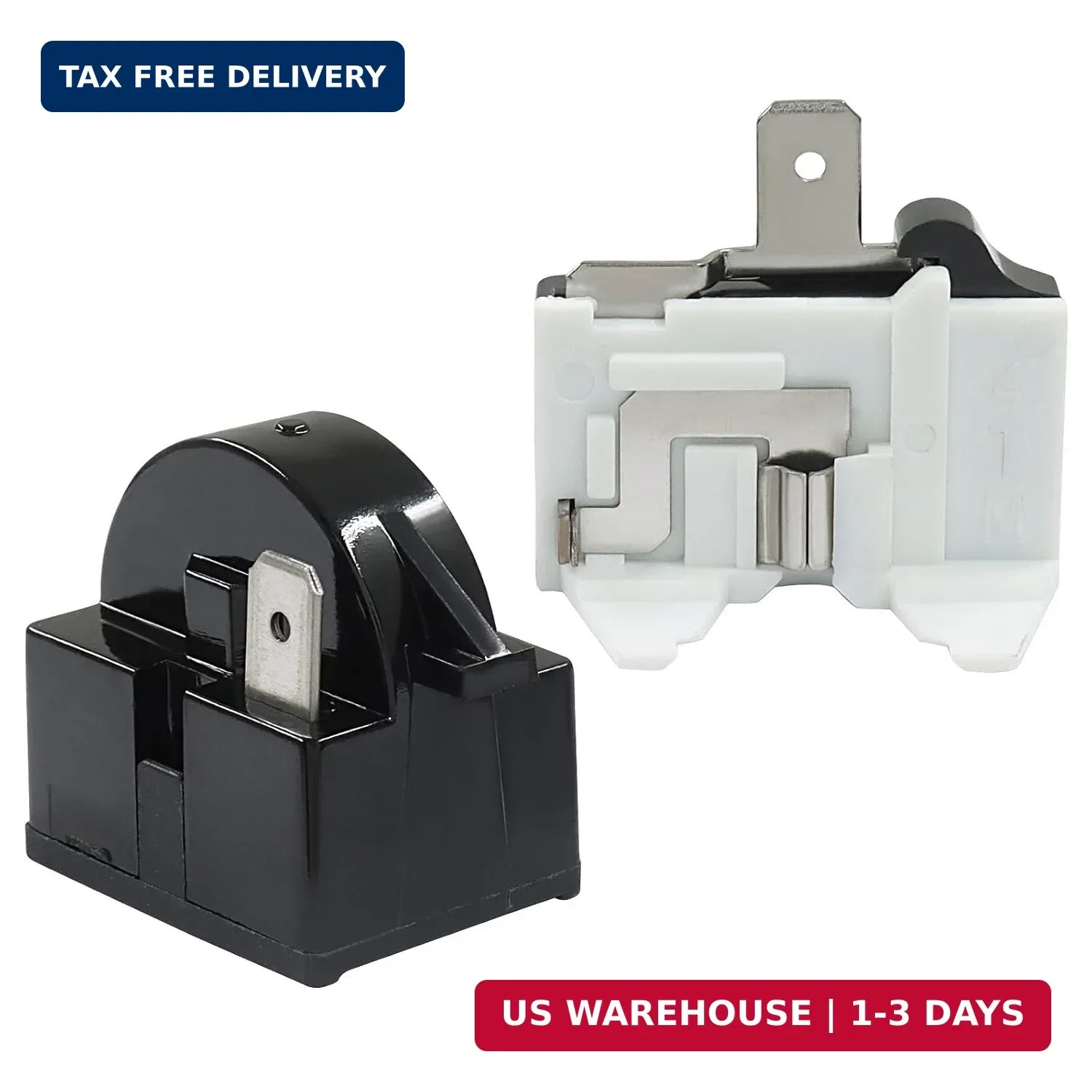 2 Pack QP2-4.7 Refrigerator Starter Relay 1 Pin QP2-4R7 &we