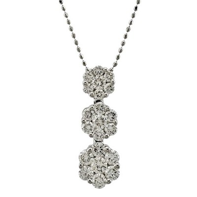 no brand Collier K18 Weißgold Diamant 1,00ct Mehl gebraucht