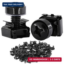 60 Pack M6 x 20 mm Server Rack Screws Computer Rack Mount Screws Cage Nuts and S