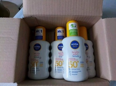 4x Nivea Sun Sensitive Sofort Schutz + 4x200ml Neu