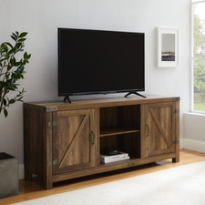 Modern Farmhouse Barn Door TV Stand 65"