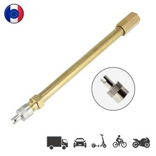 Rallonge de gonflage 15cm avec démonte obus pour Pneu Trottinette, Auto, Moto