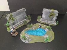 Star Wars Legion Warhammer Tabletop Game Terrain Scenery Painted Jungle Lot 3