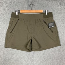Eddie Bauer Guide Pro Shorts Women's 10 Slate Green Flex Stretch Hiking NWT 60