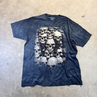 Skull Piles 2005 David Penfound Design Style Horror T Shirt Tie Dye Large