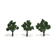 Woodland Scenics TR1507 Deciduous Trees (3) Medium Green  3"-4" Ready-Made