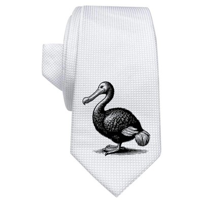 Weiße Krawatte/Krawatte ''Dodo Vogel'' mit Geschenkbox (AT00020088)
