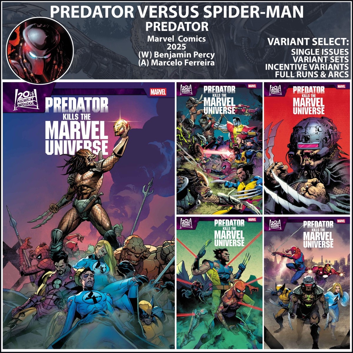 Predator Kills the Marvel Universe (2025) #1 2 3 4 5 Marvel Comics