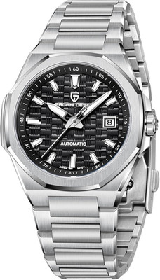 Men's 40mm Stainless Steel Automatic Watch, 100M Waterproof, Japanese Movement