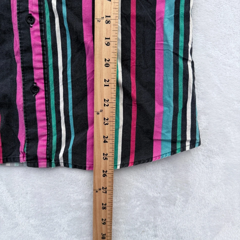 Vintage Wrangler Brushpopper Shirt Boys 16 L Stripe Cowboy Rodeo Ranch Western - Image 4 of 4