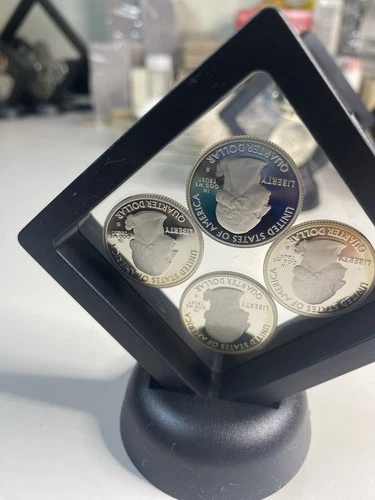 Nice Lot Of 4 90% Silver Proof Quarters All In A Very Nice Display