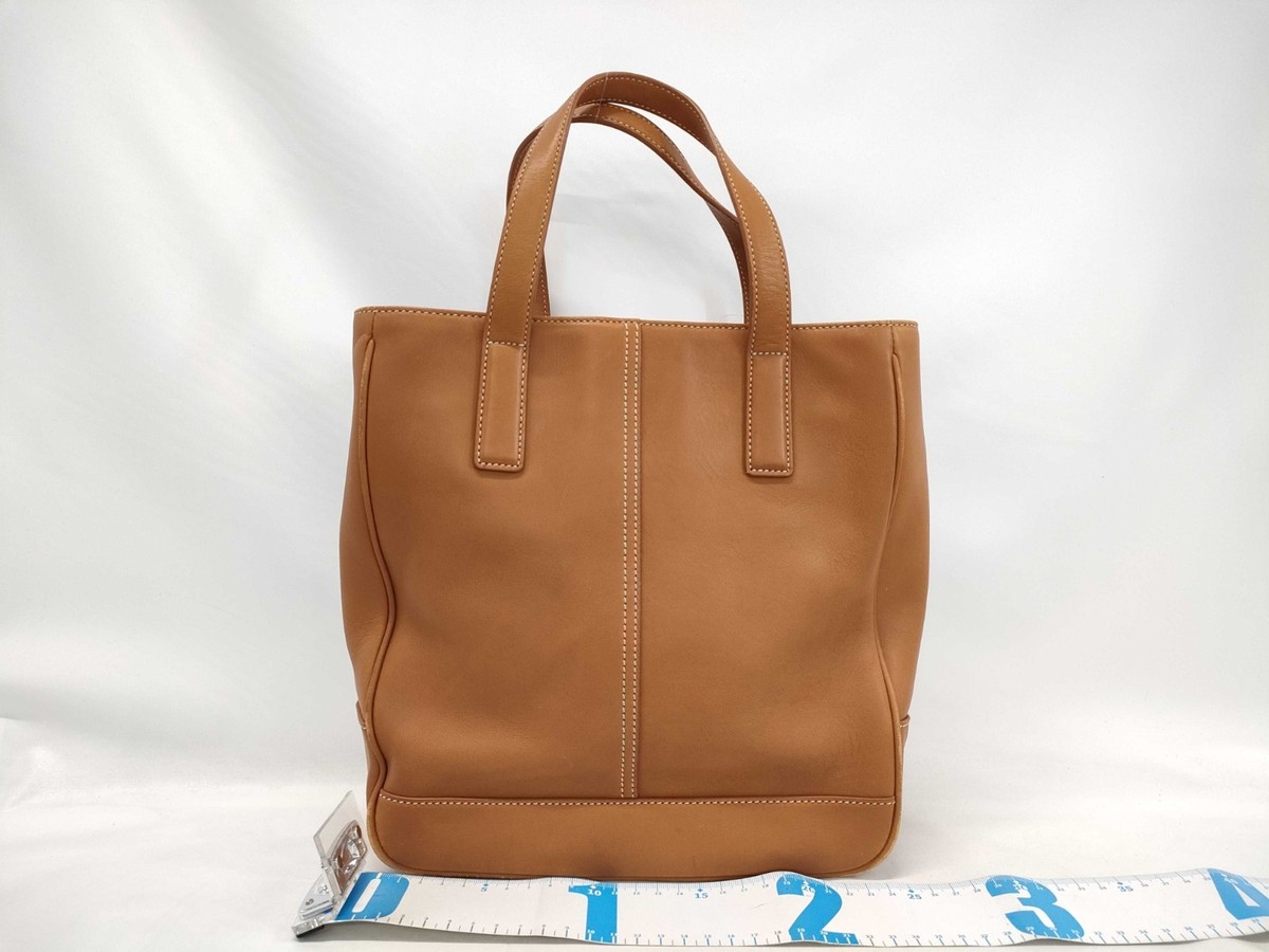 Vintage Coach Hampton Lunch Tote Bag Camel Brown Leather Handbag