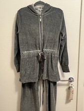 Tuta PARAH ciniglia cotone grigia c/ applicazioni di strass in vita - COME NUOVA