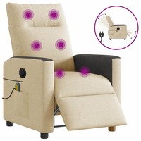 Massagesessel Elektrisch Stoff Creme Relax Sessel Shiatsu
