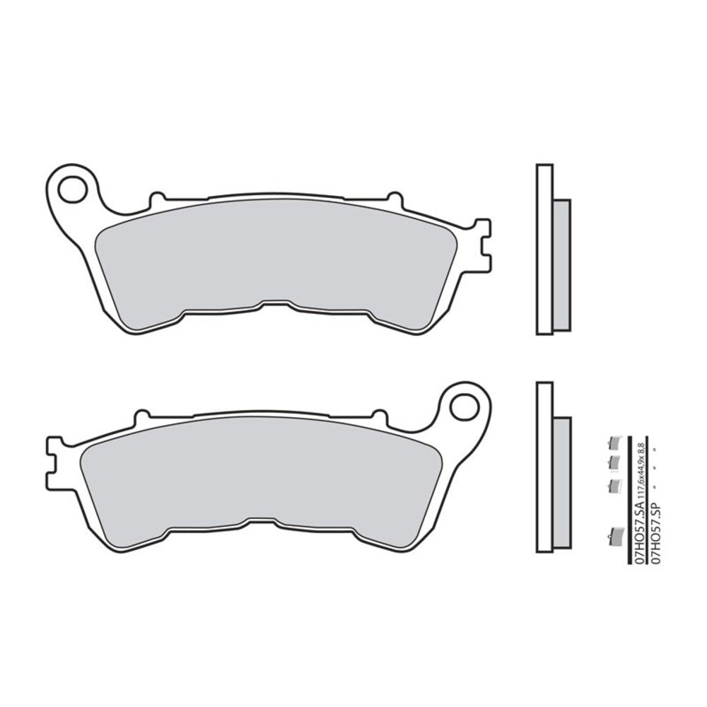 Free Shipping Sintered Brake Pads Brembo 07HO57LA for Motorcycle