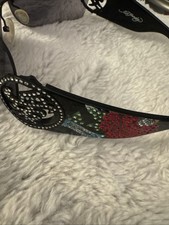Rare Vintage, Ed Hardy Tattoo Sunglasses  Roses Case, Dust Cloth, EHS024, 115