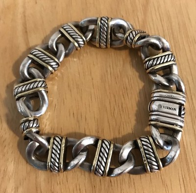 David Yurman Armband Madison Kette 18 Karat Gold 925 Sterling Silber