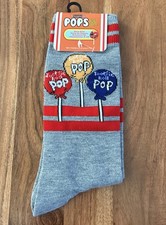 New NWT Tootsie Roll POPS Novelty Socks Unisex Socks Fits Size 6-12