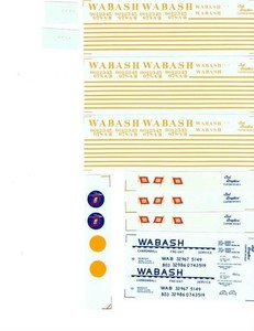 HO scale Wabash Locomotive Railroad Decal bundle Rail Graphics Mark Vaugn