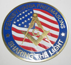 Pennsylvania Freemasons Car Emblem 3 Inch Round – Masonic Auto Badge Peel Stick — photo 1