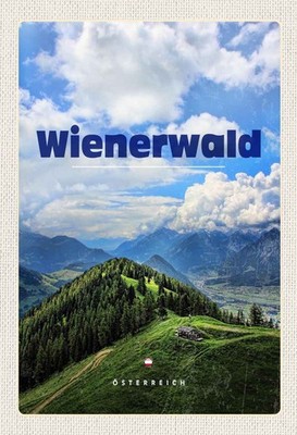 Holzschild 30x20 cm Wienerwald Österreich Wälder Natur Bildmotiv Reisemotiv Aben