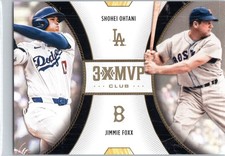 2025 Topps Welcome to the Club MVP Shohei Ohtani Jimmie Foxx Duo Insert D11