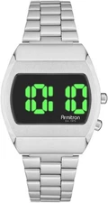 Armitron Sport Retro Men's Digital Bracelet Watch, 40/8475 Silver/Green 