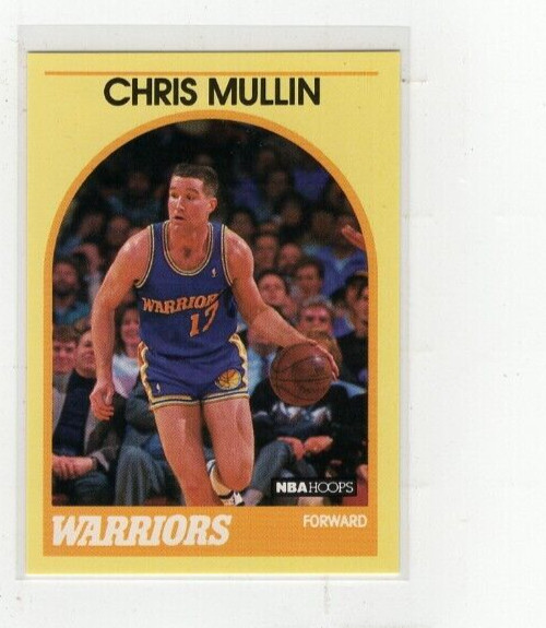 1989-90 Chris Mullin NBA Hoops Super Stars Yellow Border #32 Free Ship (D2110)