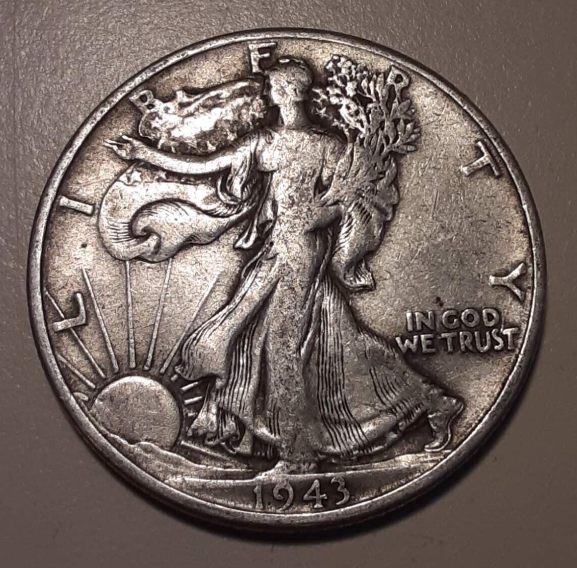 1943 Walking Liberty Half Dollar 90% Silver 50c US Philadelphia