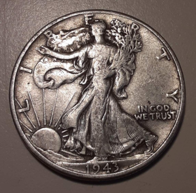 1943〜46 1952 1957 1958年ダイム 銀貨 7枚 銀率 90% 1943 Walking Liberty Half Dollar 90% Silver 50c US Philadelphia