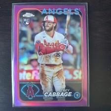 2024 Topps Chrome Trey Cabbage 226 RC Rookie Pink Refractor LA Angels