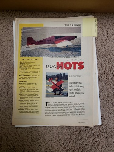 Midwest Products - Electric Hots w/motor - 41" wingspan kit - New! - Picture 7 of 13