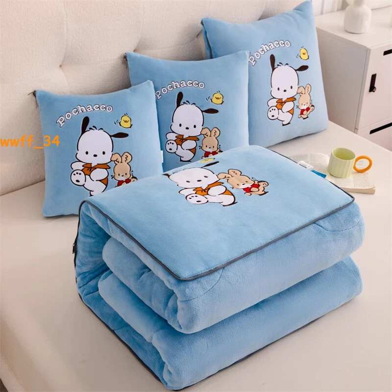 Kuromi Melody Cinnamoroll Thick Plush 2 in1 Foldable Throw Blanket Pillow Winter - Image 3 of 4