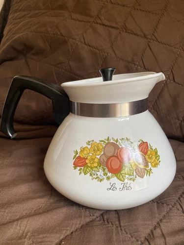 VINTAGE CORNING WARE…SPICE OF LIFE…LE THE TEAPOT/KETTLE…6-CUP FOR COFFEE OR TEA
