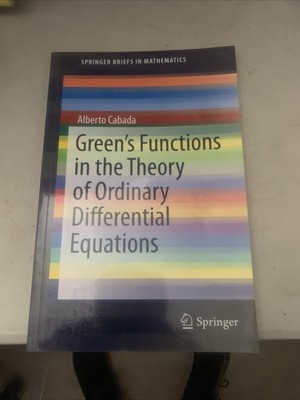 Cabada - Green S Functions in the Theory of Ordinary Differential Equ - S9000z