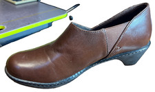 DANSKO Baylee Kidskin Brown Comfort Heels Women Sz 36 / US 5.5-6