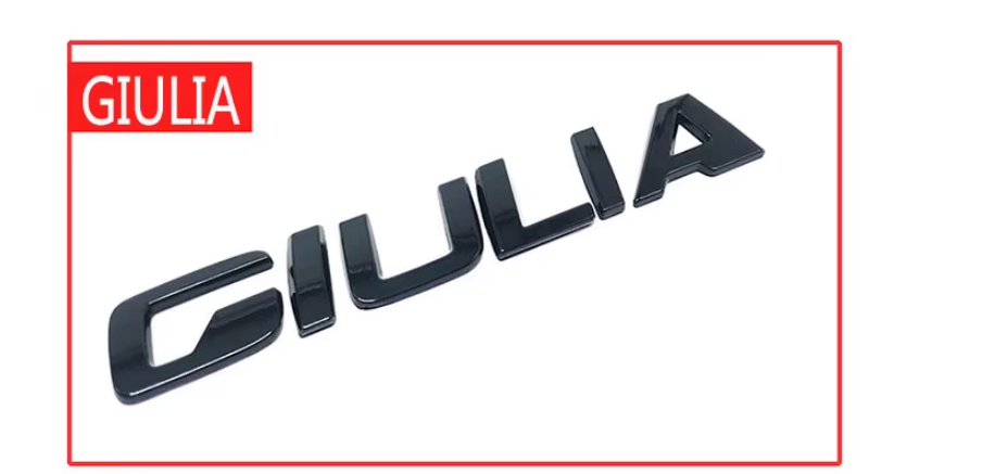 Car metal tail letter decor sticker For Alfa GIULIA Modification Accessories NEW