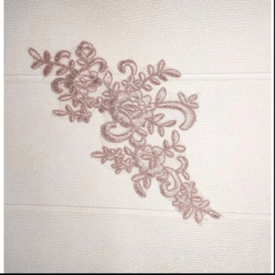 6Pcs Delicate Lace Applique - dusty rose