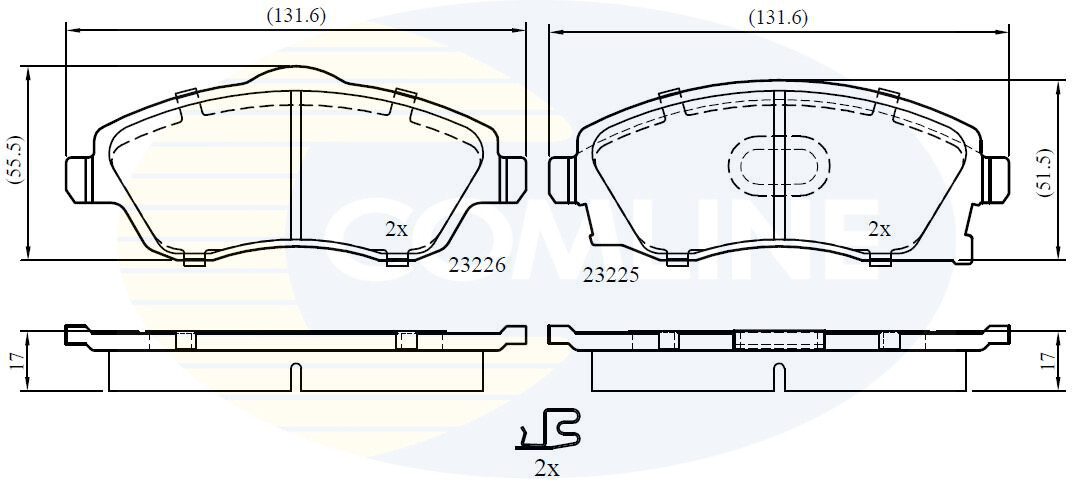 Front COMLINE CBP31112 Brake Pad Set, disc brake for OPEL,VAUXHALL