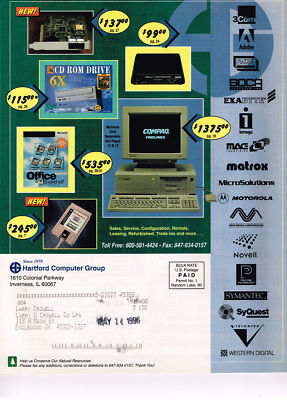 Vintage Computer Catalog Hartford Computer Group Spring 1996 | eBay