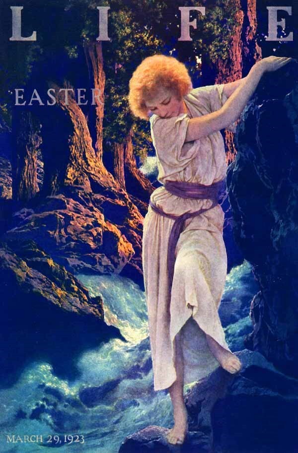 1923 MAXFIELD PARRISH BLUE EASTER WOODS PRINCESS COVER