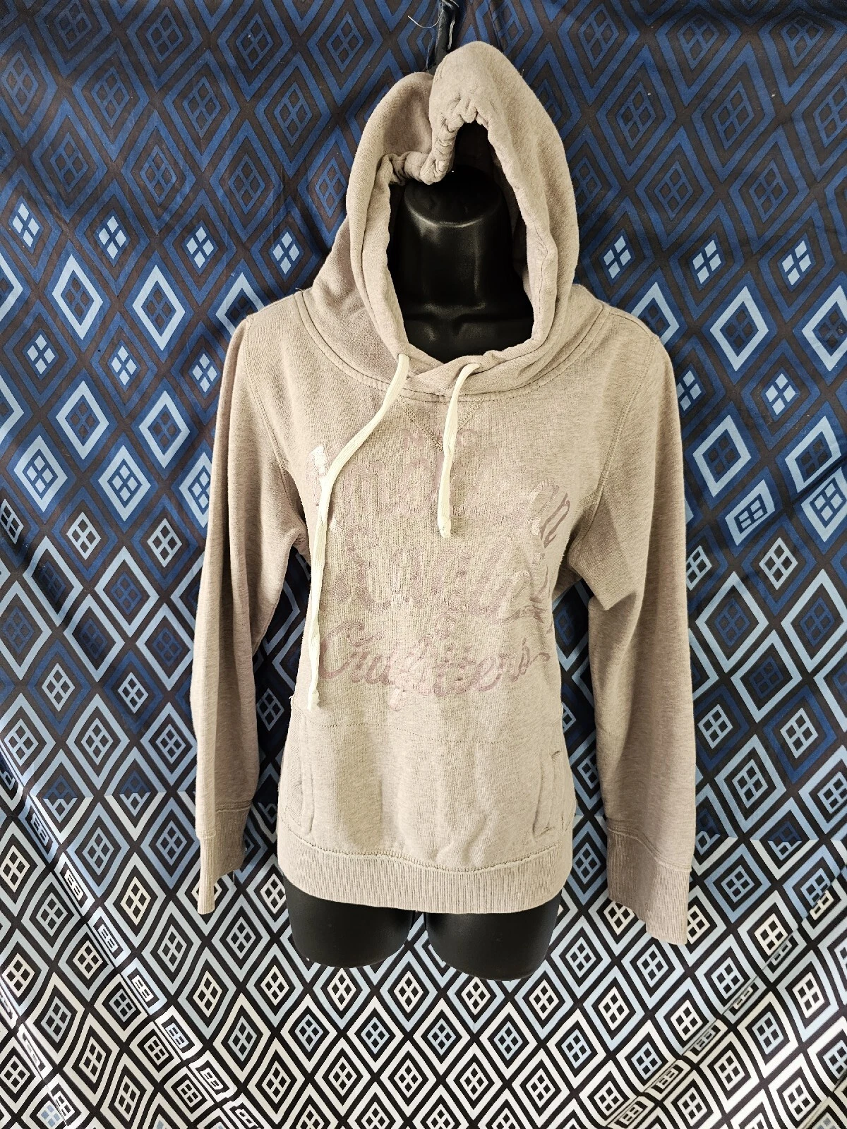 American Eagle Outfitters Hoodie Large Brown Pink Chest 42" Length 23.5"