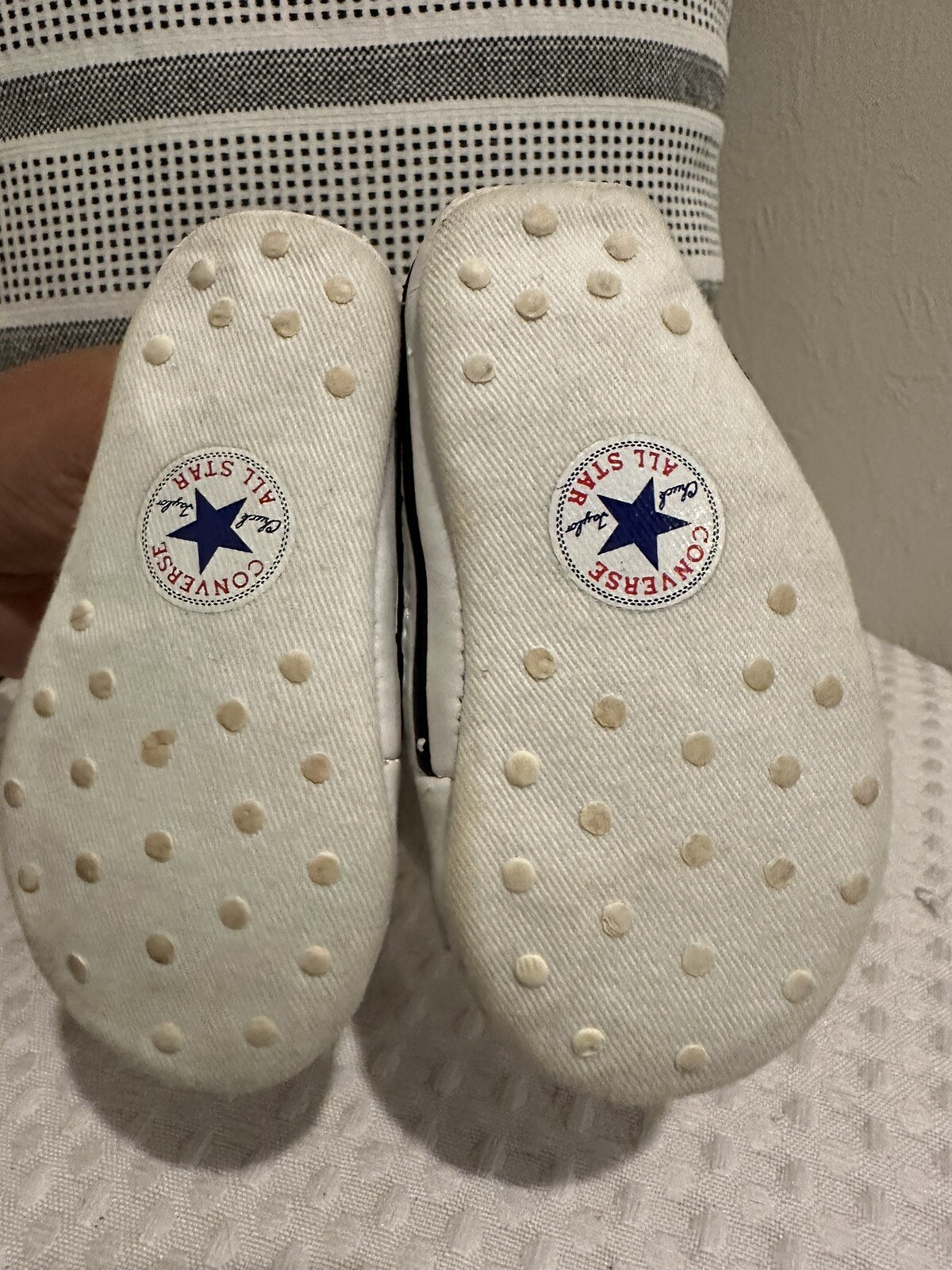 PONY Scarpe da culla Baby's First Converse taglia 2 Chuck Taylor All Star facili da montare nere PULITE