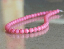 Pink Czech Glass Beads 4mm 50 Pcs Round Druk