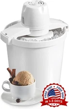 Maquina Electrica Para Hacer Helados Cubeta De Mantecado Nieve Potente 4QT Nuevo