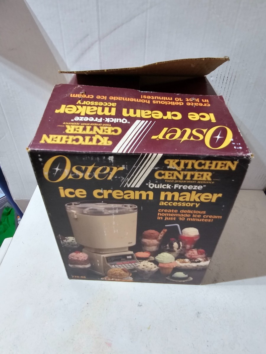 Vintage Oster Kitchen Center Quick Freeze Ice Cream Maker
