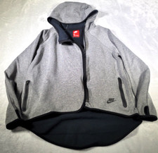 Nike Sportswear Tech Fleece Womens M Full Zip Cape Hoodie Carbon Heather 908822