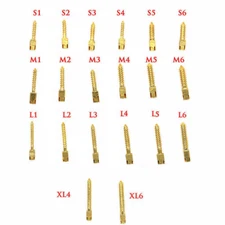 30 Pcs Dental Screw Post Plated 24K Gold Conical Refill S/M/L/XL For Root Canal