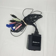 IOGEAR 2-Port USB KVM W/ Audio & Mic with Cables GCS72U
