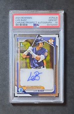 Luis Baez 2024 1st Bowman Chrome Autograph Auto PSA 10 Houston Astros